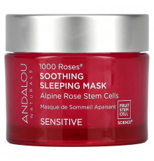 Andalou Naturals, 1000 Roses, успокаивающая маска для сна, для чувствительной кожи, 50 мл (1,7 жидк. Унции)