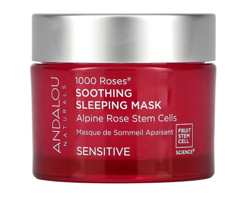 Andalou Naturals, 1000 Roses, успокаивающая маска для сна, для чувствительной кожи, 50 мл (1,7 жидк. Унции) Andalou Naturals, 1000 Roses, успокаивающая маска для сна, для чувствительной кожи, 50 мл (1,7 жидк. Унции)