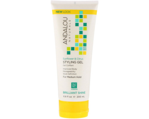 Andalou Naturals Sunflower & Citrus Medium Hold Styling Gel 6.8 fl oz (200 ml) Andalou Naturals Sunflower & Citrus Medium Hold Styling Gel 6.8 fl oz (200 ml)