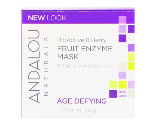 Andalou Naturals Фруктовая ферментная маска биоактивный комплекс 8 ягод антивозрастная 17 унции (50 г) Andalou Naturals Фруктовая ферментная маска биоактивный комплекс 8 ягод антивозрастная 17 унции (50 г)