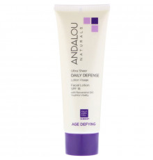 Andalou Naturals, Возрастной вызов, Ultra Sheer Daily Defense, Защитный Лосьон от солнца и для молодости лица, SPF 18, 2,7 унций 80 мл