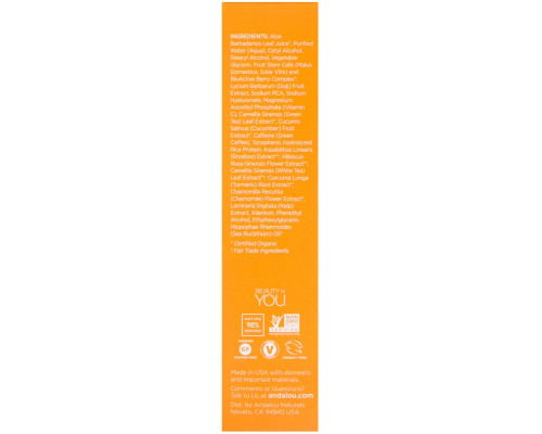Andalou Naturals Luminous Eye Serum Сыворотка для век, для осветления и омоложения кожи,6 унций (18 мл) Andalou Naturals Luminous Eye Serum Сыворотка для век, для осветления и омоложения кожи,6 унций (18 мл)