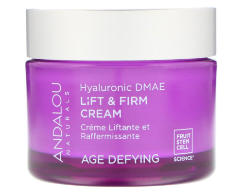 Andalou Naturals, лифтинг-крем, гиалуроновая ДМАЭ, для сохранения молодости кожи лица, 17 унции (50 мл) Andalou Naturals, лифтинг-крем, гиалуроновая ДМАЭ, для сохранения молодости кожи лица, 17 унции (50 мл)