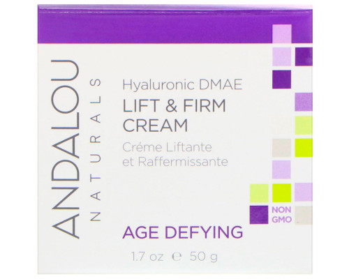 Andalou Naturals, лифтинг-крем, гиалуроновая ДМАЭ, для сохранения молодости кожи лица, 17 унции (50 мл) Andalou Naturals, лифтинг-крем, гиалуроновая ДМАЭ, для сохранения молодости кожи лица, 17 унции (50 мл)