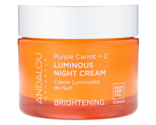 Andalou Naturals Ночной крем для придания сияния коже фиолетовая морковь + С 17 жидких унций (50 мл) Andalou Naturals Ночной крем для придания сияния коже фиолетовая морковь + С 17 жидких унций (50 мл)