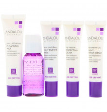 Andalou Naturals Get Started Age Defying Skin Care Essentials, для омоложения и питания кожи, набор из 5 средств