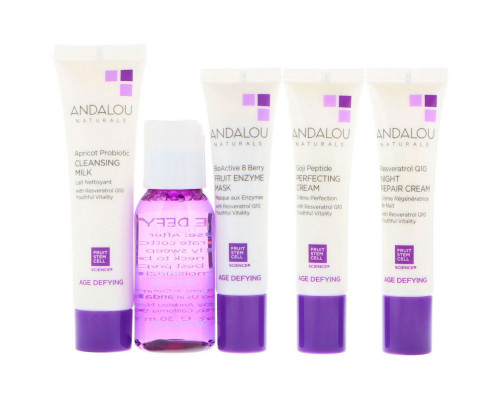 Andalou Naturals Get Started Age Defying Skin Care Essentials, для омоложения и питания кожи, набор из 5 средств Andalou Naturals Get Started Age Defying Skin Care Essentials, для омоложения и питания кожи, набор из 5 средств