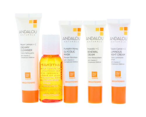 Andalou Naturals Get Started Brightening Skin Care Essentials 5 Piece Kit Andalou Naturals Get Started Brightening Skin Care Essentials 5 Piece Kit