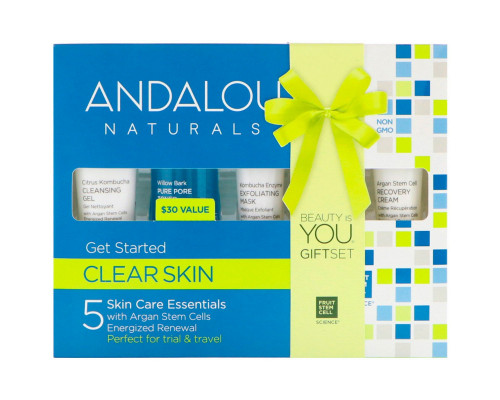 Andalou Naturals Get Started Clarifying Основы ухода за кожей, для питания и увлажнения кожи лица, Набор из 5 штук Andalou Naturals Get Started Clarifying Основы ухода за кожей, для питания и увлажнения кожи лица, Набор из 5 штук