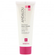 Andalou Naturals Daily Shade Facial Lotion with SPF 18 1000 Roses Sensitive 2.7 fl oz (80 ml)