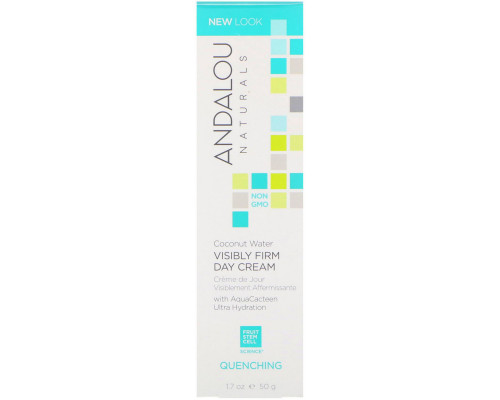 Andalou Naturals, Кокосовая вода, укрепляющий дневной крем, Quenching, 1,7 ж. унц. (50 г) Andalou Naturals, Кокосовая вода, укрепляющий дневной крем, Quenching, 1,7 ж. унц. (50 г)