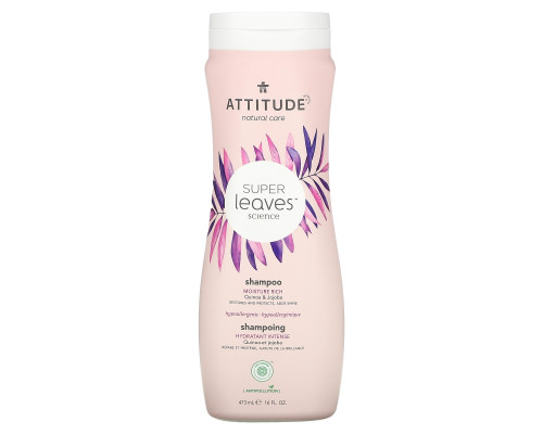 ATTITUDE, Super Leaves Science, натуральный шампунь, эффективное увлажнение, киноа и жожоба, 16 унций (473 мл) ATTITUDE, Super Leaves Science, натуральный шампунь, эффективное увлажнение, киноа и жожоба, 16 унций (473 мл)