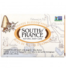 South of France Цветочный мед флердоранж Французское пилированное мыло с органическим маслом ши 6 унций (170 г)