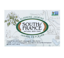 South of France Цветущий жасмин французское пилированное овальное мыло с органическим маслом ши 6  унций (170 г)