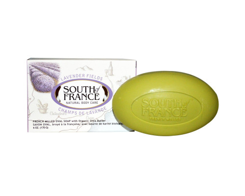 South of France Lavender Fields French Milled Oval Soap with Organic Shea Butter 6 oz (170 g) South of France Lavender Fields French Milled Oval Soap with Organic Shea Butter 6 oz (170 g)