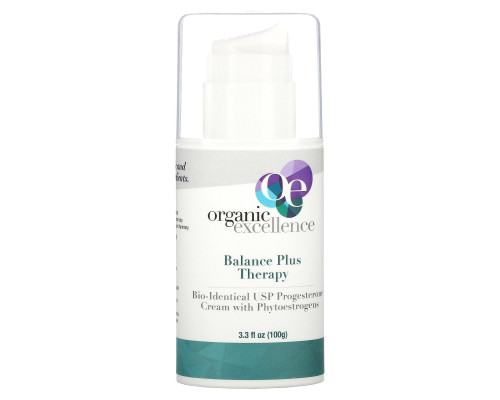 Organic Excellence, Баланс и лечение, биоидентичный крем с прогестероном, 3 унц. (85,5 г)