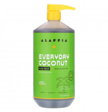 Alaffia, Everyday Coconut, гель для душа, для нормальной и сухой кожи, чистый кокос, 950 мл (32 жидк. Унции)