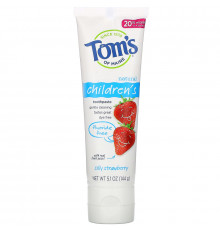 Tom's of Maine, Natural Children's Toothpaste, Fluoride-Free, Silly Strawberry, 5.1 oz (144 g)