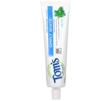 Tom's of Maine, Simply White, зубная паста со фтором, чистая мята, 4,7 унции (133 г)