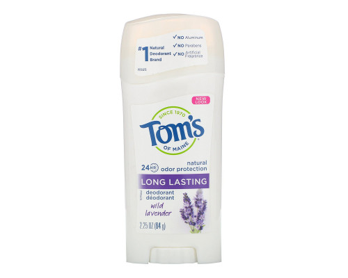 Tom's of Maine, Стойкий дезодорант, без алюминия, с дикой лавандой, 2,25 унции (64 г)