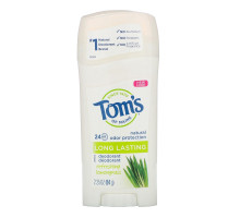 Tom's of Maine, Дезодорант длительного действия с освежающим лемонграссом, 2,25 унции (64 г)