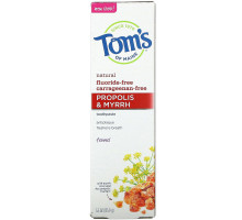 Tom's of Maine, Зубная паста от налета, прополис, мирра и фенхель, без фтора, фенхель 5.5 унции (155.9 г)