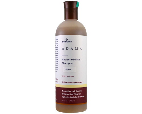 Zion Health, Adama, Шампунь с древними минералами, Оригинальный продукт, Цветы груши, 16 ж. унц.(473 мл) Zion Health, Adama, Шампунь с древними минералами, Оригинальный продукт, Цветы груши, 16 ж. унц.(473 мл)