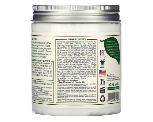 Petal Fresh Body Butter Refreshing Pomegranate & Grapefruit 8 oz (237 ml) Petal Fresh Body Butter Refreshing Pomegranate & Grapefruit 8 oz (237 ml)