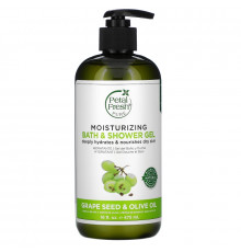 Petal Fresh Pure Age-Defying Bath & Shower Gel Grape Seed & Olive Oil 16 fl oz (475 ml)