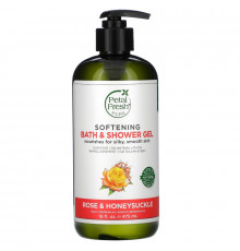 Petal Fresh Pure Purifying Bath & Shower Gel Rose & Honeysuckle 16 fl oz (475 ml)
