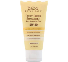 Babo Botanicals Daily Sheer Sunscreen SPF 40 Fragrance Free 1.7 fl oz (50 ml)