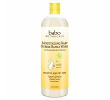 Babo Botanicals Увлажняющая пена для ванн для малышей с успокаивающим овсяным молоком и календулой 15 жидких унций (450 мл)