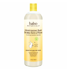 Babo Botanicals Увлажняющая пена для ванн для малышей с успокаивающим овсяным молоком и календулой 15 жидких унций (450 мл)