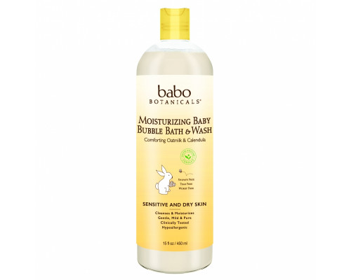 Babo Botanicals Увлажняющая пена для ванн для малышей с успокаивающим овсяным молоком и календулой 15 жидких унций (450 мл) Babo Botanicals Увлажняющая пена для ванн для малышей с успокаивающим овсяным молоком и календулой 15 жидких унций (450 мл)