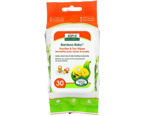 Aleva Naturals Влажные салфетки Bamboo Baby для игрушек и сосок 30 влажных салфеток 59x79 дюймов (15 x 20 cм) Aleva Naturals Влажные салфетки Bamboo Baby для игрушек и сосок 30 влажных салфеток 59x79 дюймов (15 x 20 cм)