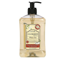 A La Maison de Provence Hand & Body Liquid Soap White Tea 16.9 fl oz (500 ml)