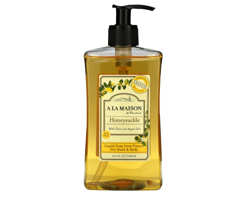 A La Maison de Provence Hand & Body Liquid Soap Honeysuckle 16.9 fl oz (500 ml) A La Maison de Provence Hand & Body Liquid Soap Honeysuckle 16.9 fl oz (500 ml)