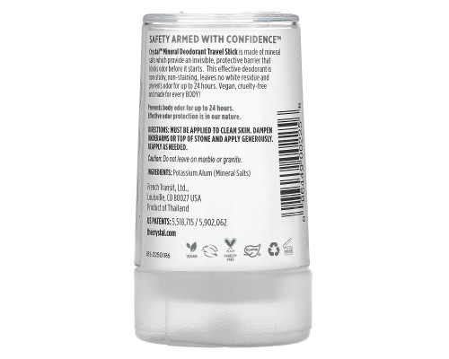 Crystal Body Deodorant, Минеральный дезодорант, без запаха, 1,5 унции (40 г) Crystal Body Deodorant, Минеральный дезодорант, без запаха, 1,5 унции (40 г)