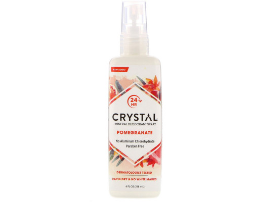 Crystal Body Deodorant, Mineral Deodorant Spray, Pomegranate, 4 fl oz (118 ml) Crystal Body Deodorant, Mineral Deodorant Spray, Pomegranate, 4 fl oz (118 ml)