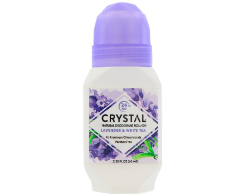 Crystal Body Deodorant, Натуральный роликовый дезодорант, лаванда и белый чай, 2,25 ж. унц. (66 мл) Crystal Body Deodorant, Натуральный роликовый дезодорант, лаванда и белый чай, 2,25 ж. унц. (66 мл)