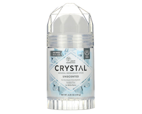 Crystal Body Deodorant, Минеральный твердый дезодорант, Без запаха, 4,25 унц. (120 г) Crystal Body Deodorant, Минеральный твердый дезодорант, Без запаха, 4,25 унц. (120 г)