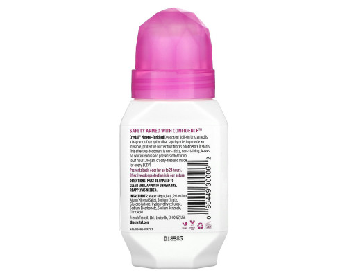 Crystal Body Deodorant, Минеральный шариковый дезодорант, без запаха, 2,25 ж. унц. (66 мл) Crystal Body Deodorant, Минеральный шариковый дезодорант, без запаха, 2,25 ж. унц. (66 мл)