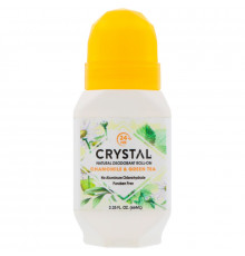 Crystal Body Deodorant, Натуральный шариковый дезодорант, ромашка & зеленый чай, 2,25 ж. унц. (66 мл)