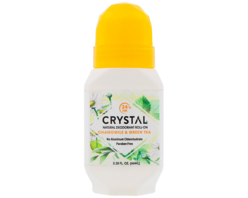 Crystal Body Deodorant, Натуральный шариковый дезодорант, ромашка & зеленый чай, 2,25 ж. унц. (66 мл) Crystal Body Deodorant, Натуральный шариковый дезодорант, ромашка & зеленый чай, 2,25 ж. унц. (66 мл)