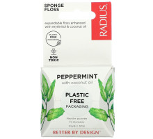 RADIUS, Mint Floss, Vegan Natural Mint with Xylitol, 55 yds (50 m)