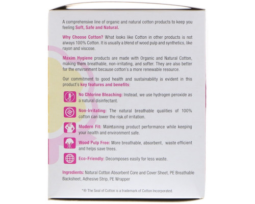 Maxim Hygiene Products Ultra Thin Winged Pads Regular 10 Pads Maxim Hygiene Products Ultra Thin Winged Pads Regular 10 Pads