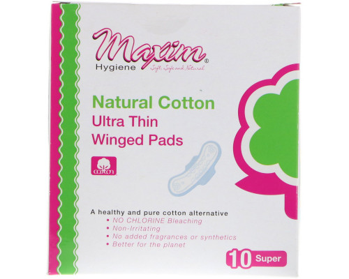 Maxim Hygiene Products Ultra Thin Winged Pads Super 10 Pads Maxim Hygiene Products Ultra Thin Winged Pads Super 10 Pads