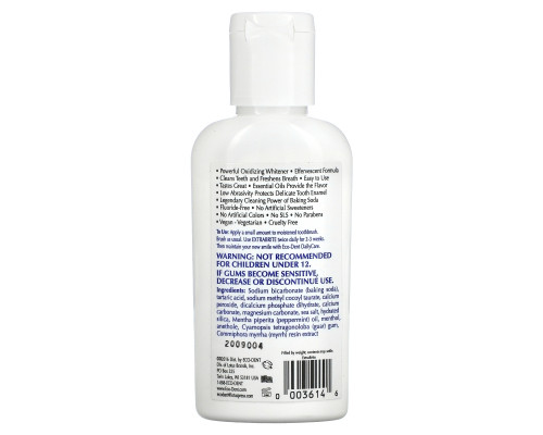 Eco-Dent, ExtraBrite, отбеливатель зубов, без соединений фтора, "Ослепительная мята", 2 унции (56 г) Eco-Dent, ExtraBrite, отбеливатель зубов, без соединений фтора, "Ослепительная мята", 2 унции (56 г)