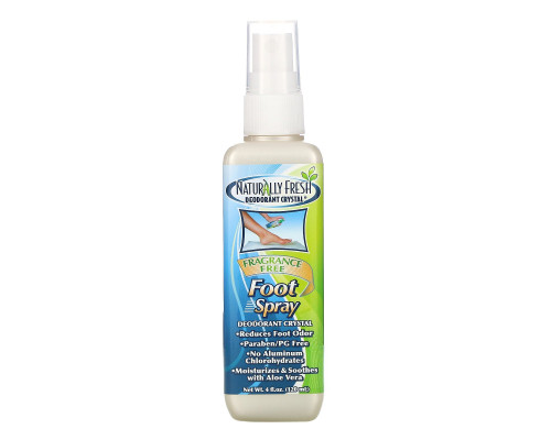 Naturally Fresh Спрей для ног Дезодорант Кристалл 4 жидких унций (120 мл) Naturally Fresh Спрей для ног Дезодорант Кристалл 4 жидких унций (120 мл)