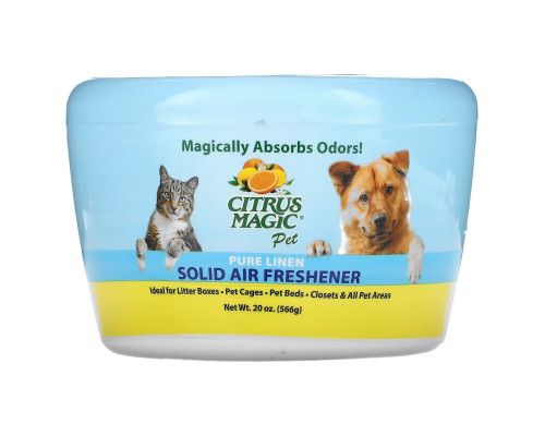 Citrus Magic, Pet, Solid Air Freshener, Pure Linen, 20 oz (566 g) Citrus Magic, Pet, Solid Air Freshener, Pure Linen, 20 oz (566 g)